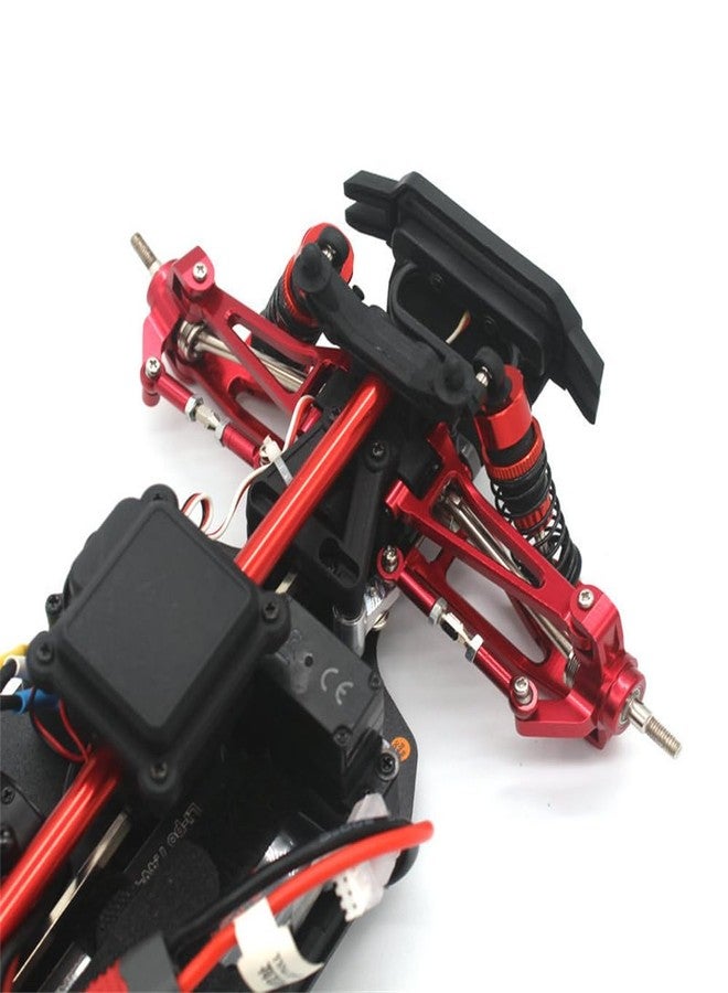 ZDingTech Upgrade Metal Parts for MJX Hyper Go H14BM 14209 14210 Parts Metal,1/14 Hyper GO H14BM 14209 14210 Upgrade Parts,Steering Block,Shocks Towers-Red Color - Image 4